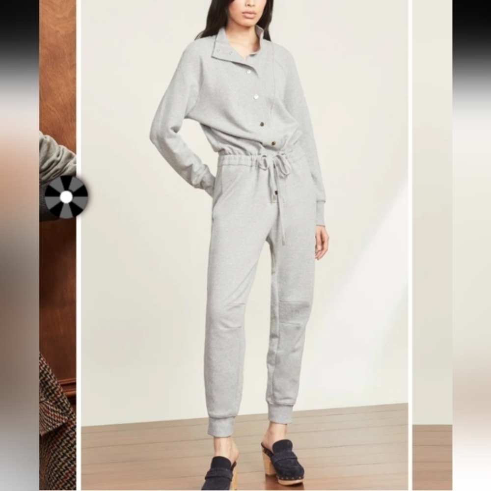 Veronica Beard Finn Jumpsuit In Heather Gray